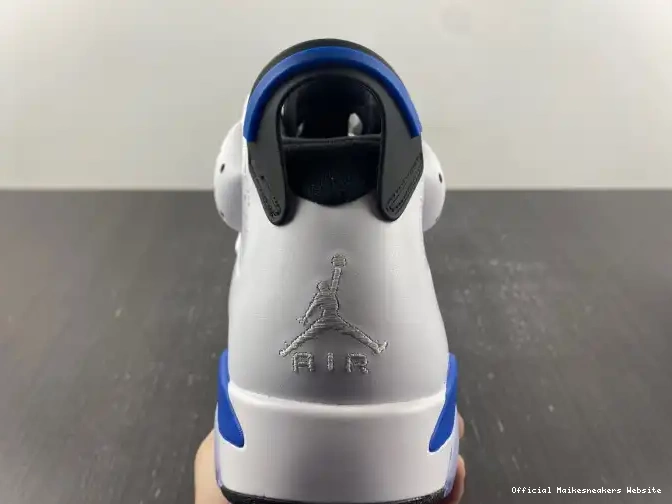 Official Maikesneakers 384664-107 (2014) Jordan Blue Air Retro 6 Sport 0402